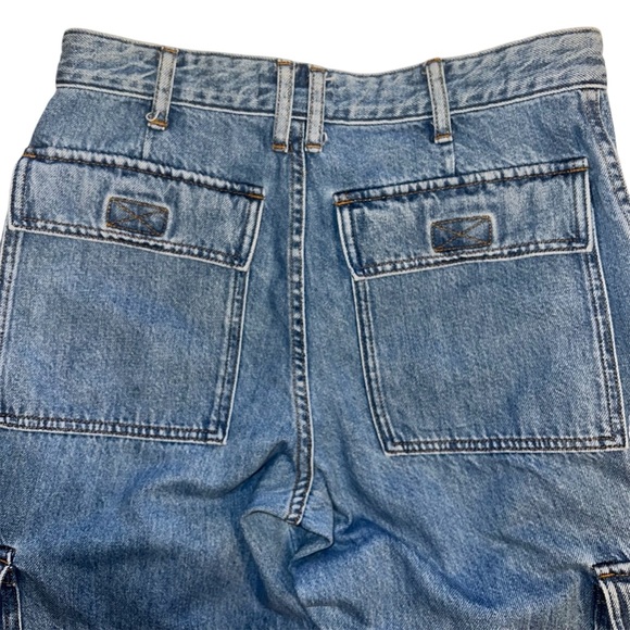 Madewell Baggy Straight Cargo Jeans Zip Off Edition Sz 27 - Picture 12 of 16